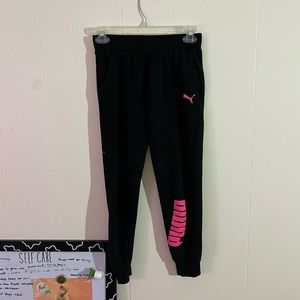 Black Pink Logoed Sweatpants